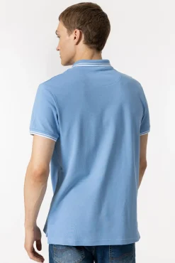 Polo Pique Con Detalle Rayas