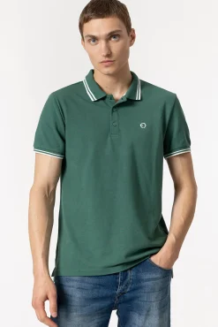 Polo Pique Con Detalle Rayas
