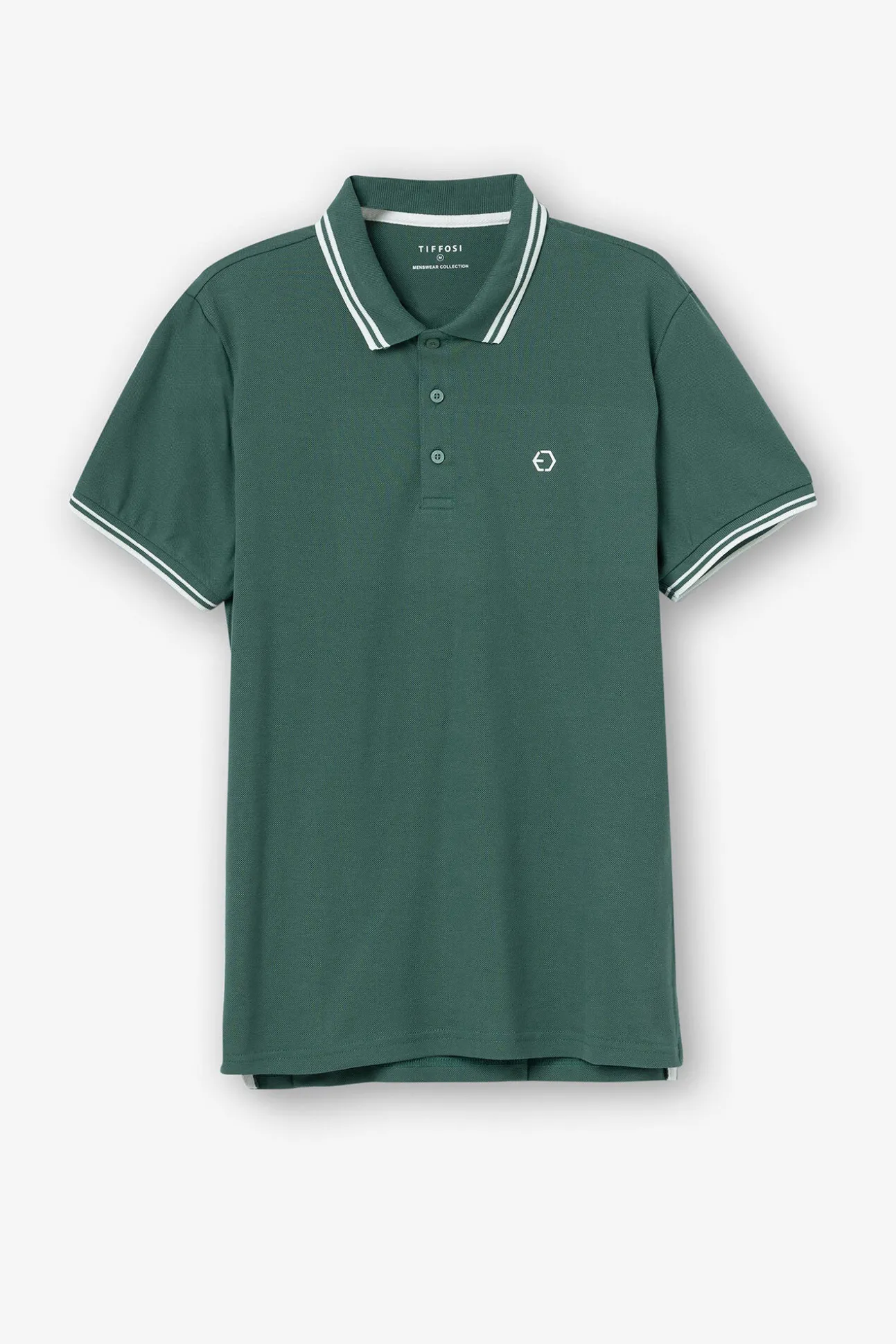 Polo Pique Con Detalle Rayas