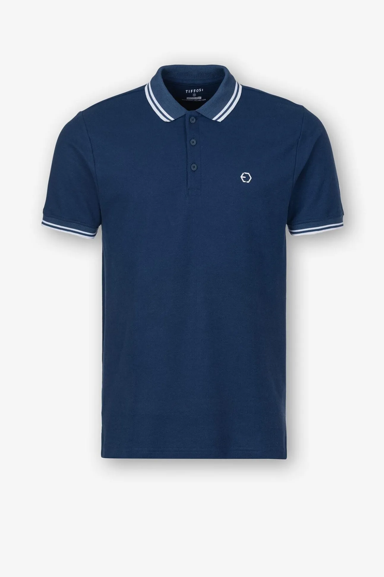 Polo Pique Con Detalle Rayas