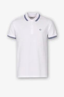Polo Pique Con Detalle Rayas