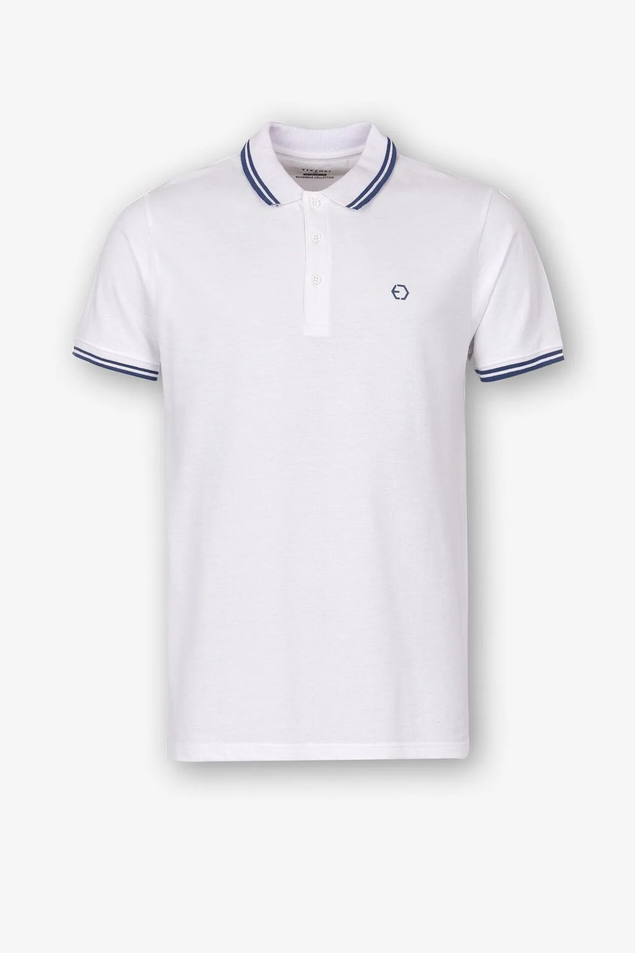 Polo Pique Con Detalle Rayas