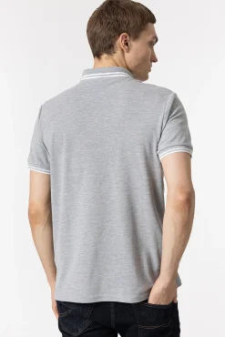 Polo Pique Con Detalle Rayas