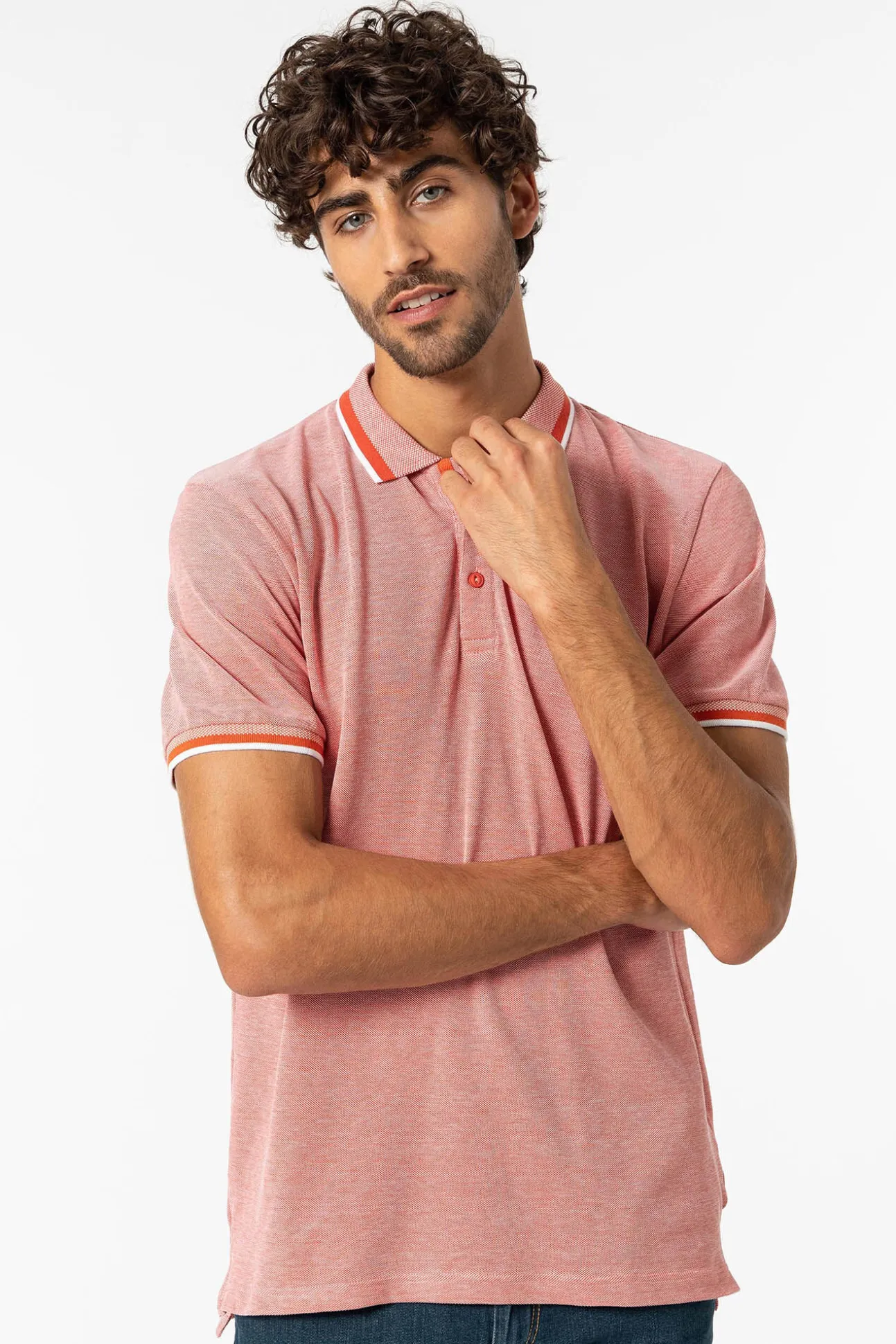 Polo Pique Detalle Estampado Con Relieve