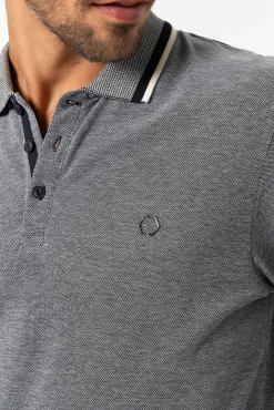 Polo Pique Detalle Estampado Con Relieve