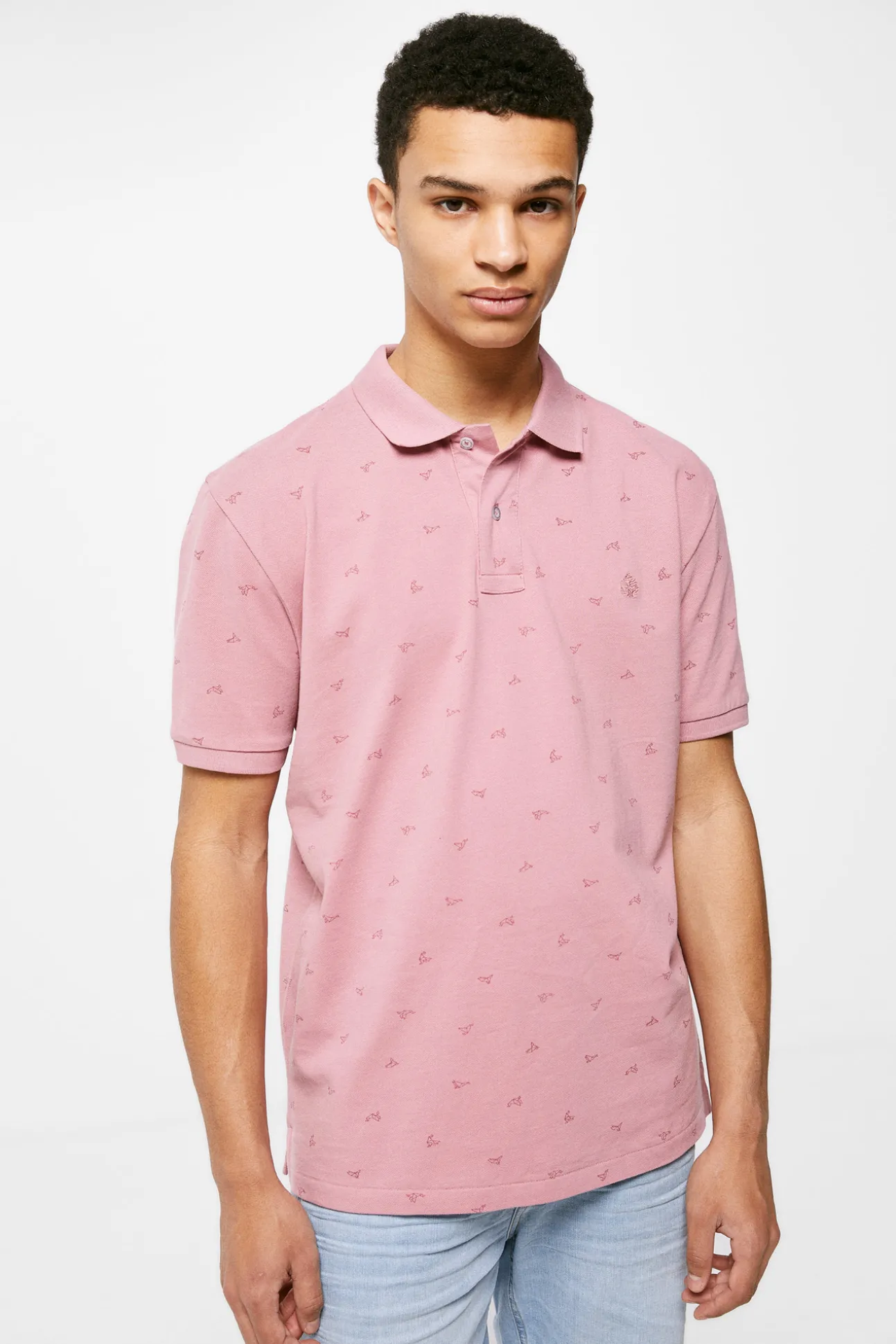 Polo Pique Estampado All Over