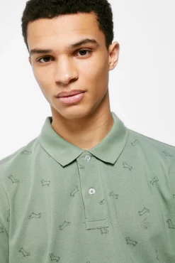 Polo Pique Estampado All Over