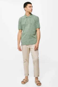 Polo Pique Estampado All Over
