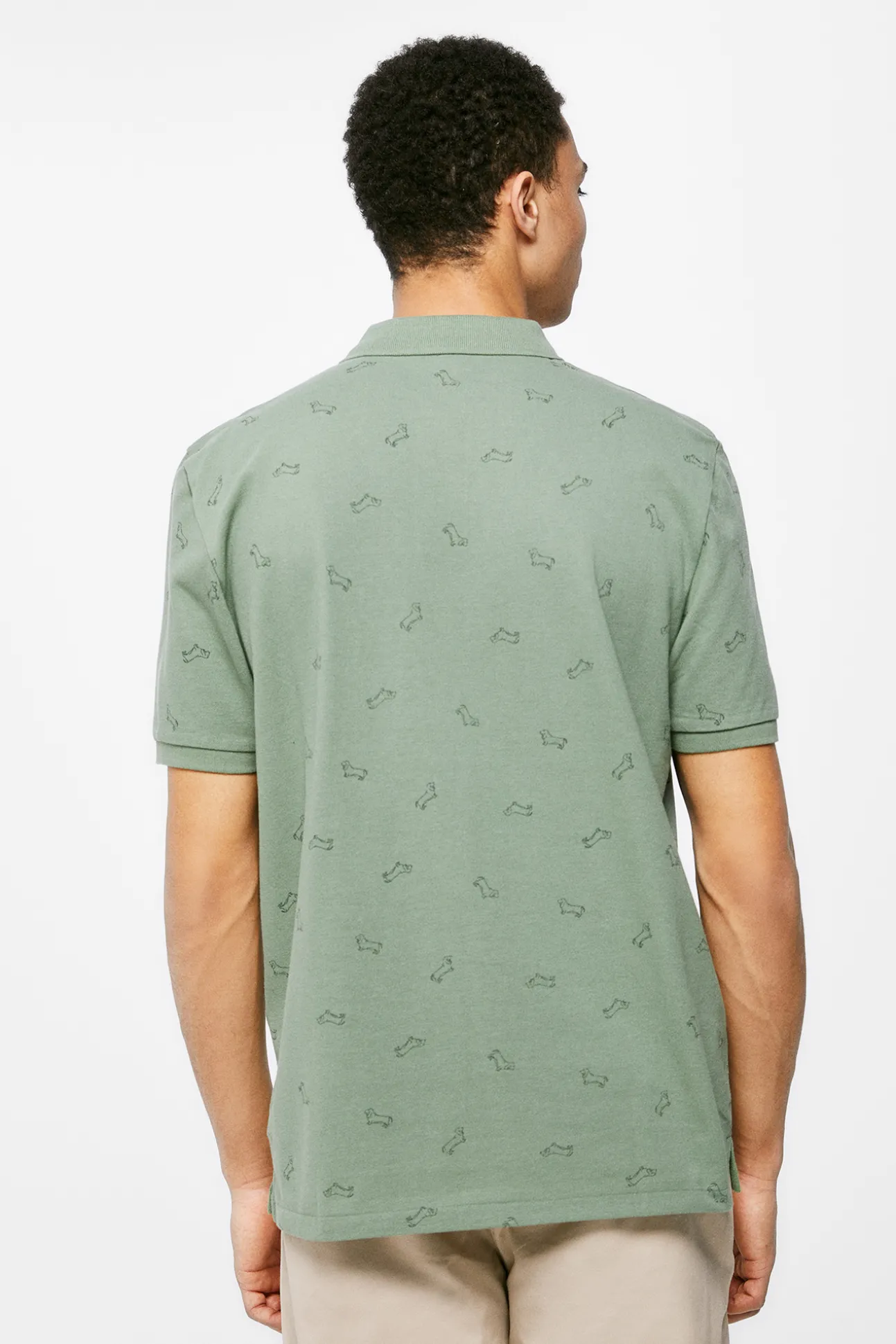 Polo Pique Estampado All Over