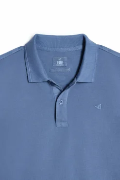 Polo Pique Lavado Bordado Avion