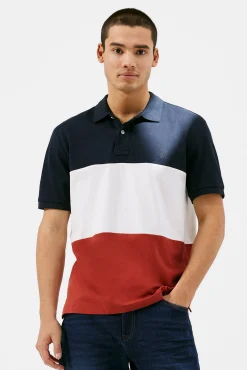 Polo Pique Tricolor Block