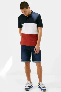 Polo Pique Tricolor Block