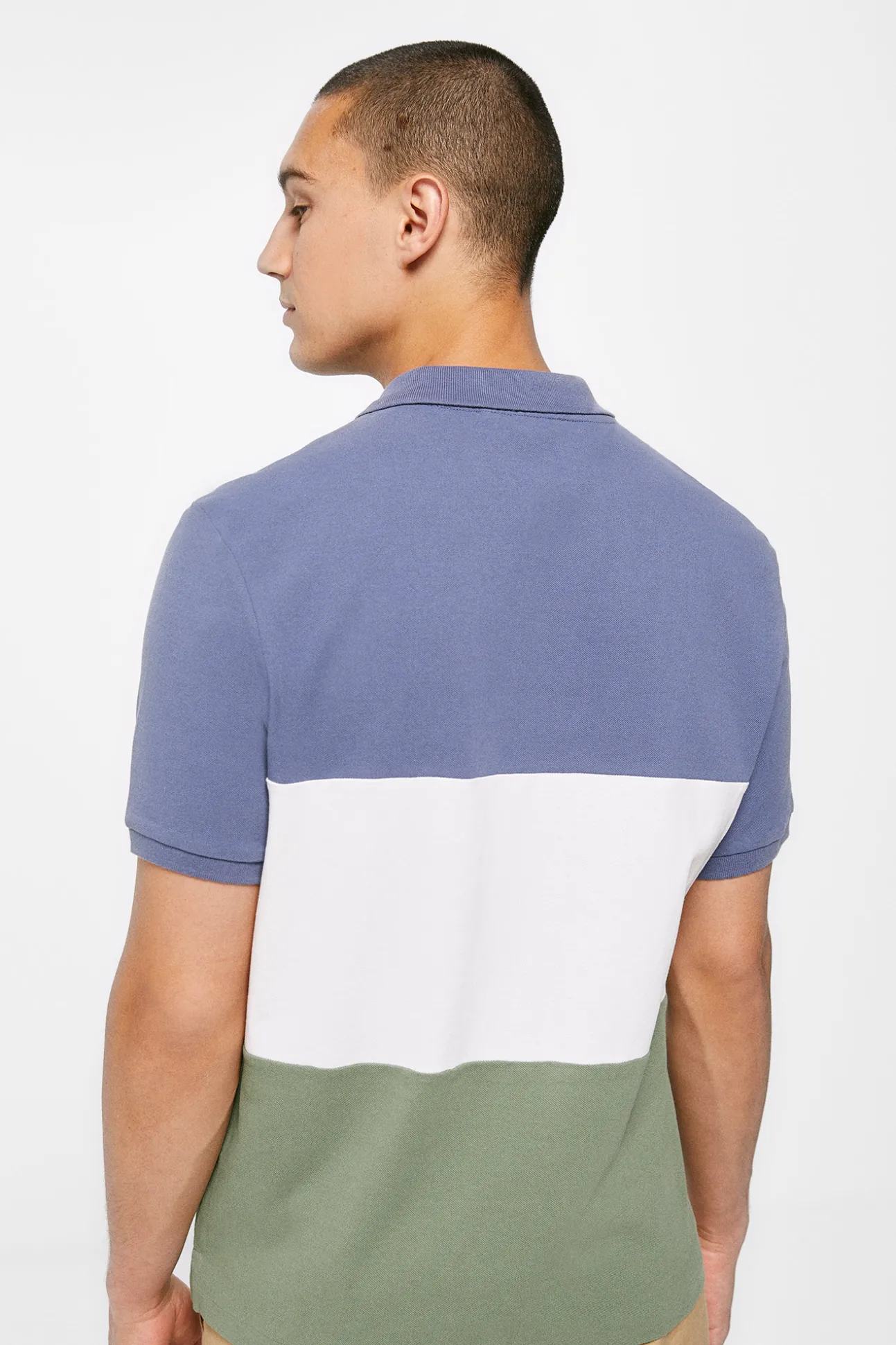 Polo Pique Tricolor Block