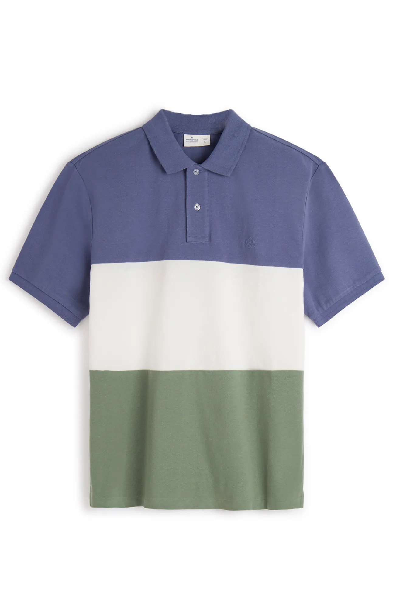 Polo Pique Tricolor Block
