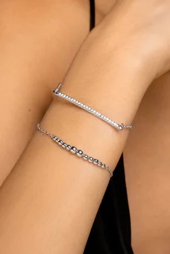 Pulsera 12 Pebbles Plata