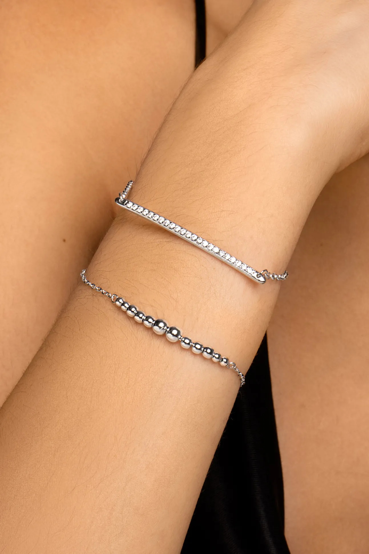 Pulsera 12 Pebbles Plata