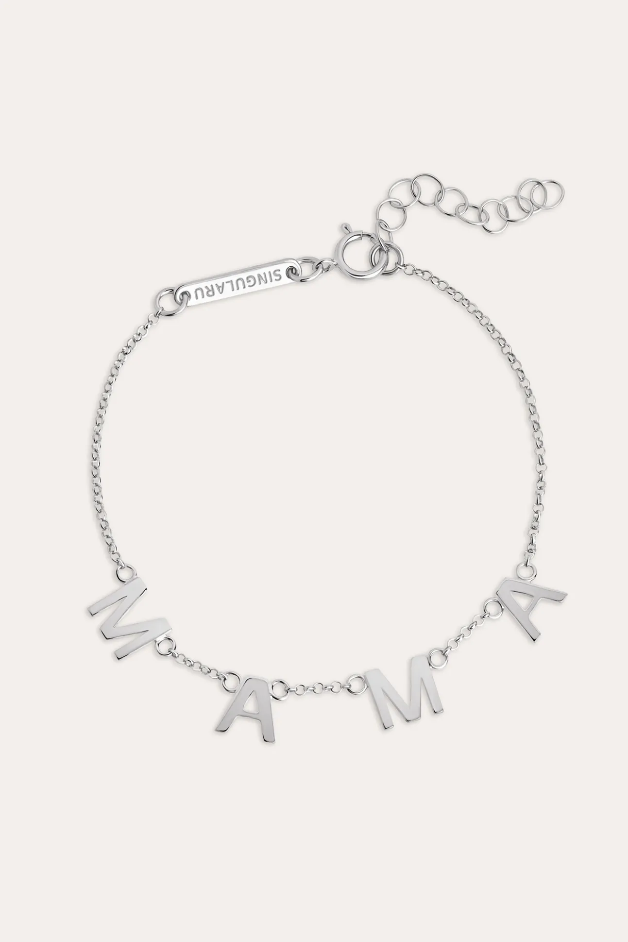 Pulsera Mama Letters Plata