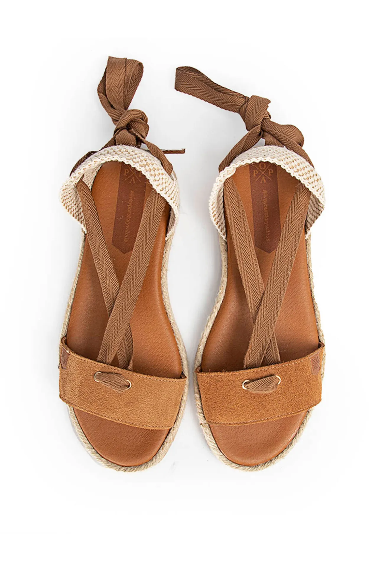 Sandalias Clara Laz Serraje Cuero