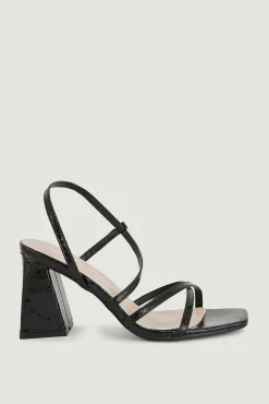 Sandalias Con Tiras Efecto Serpiente