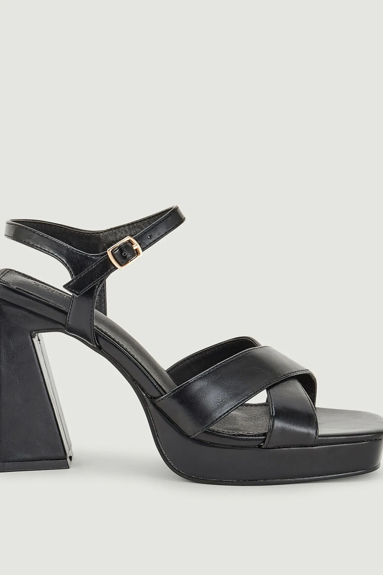 Sandalias De Plataforma Y Tacon Trapecio