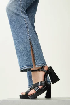 Sandalias De Plataforma Y Tacon Trapecio