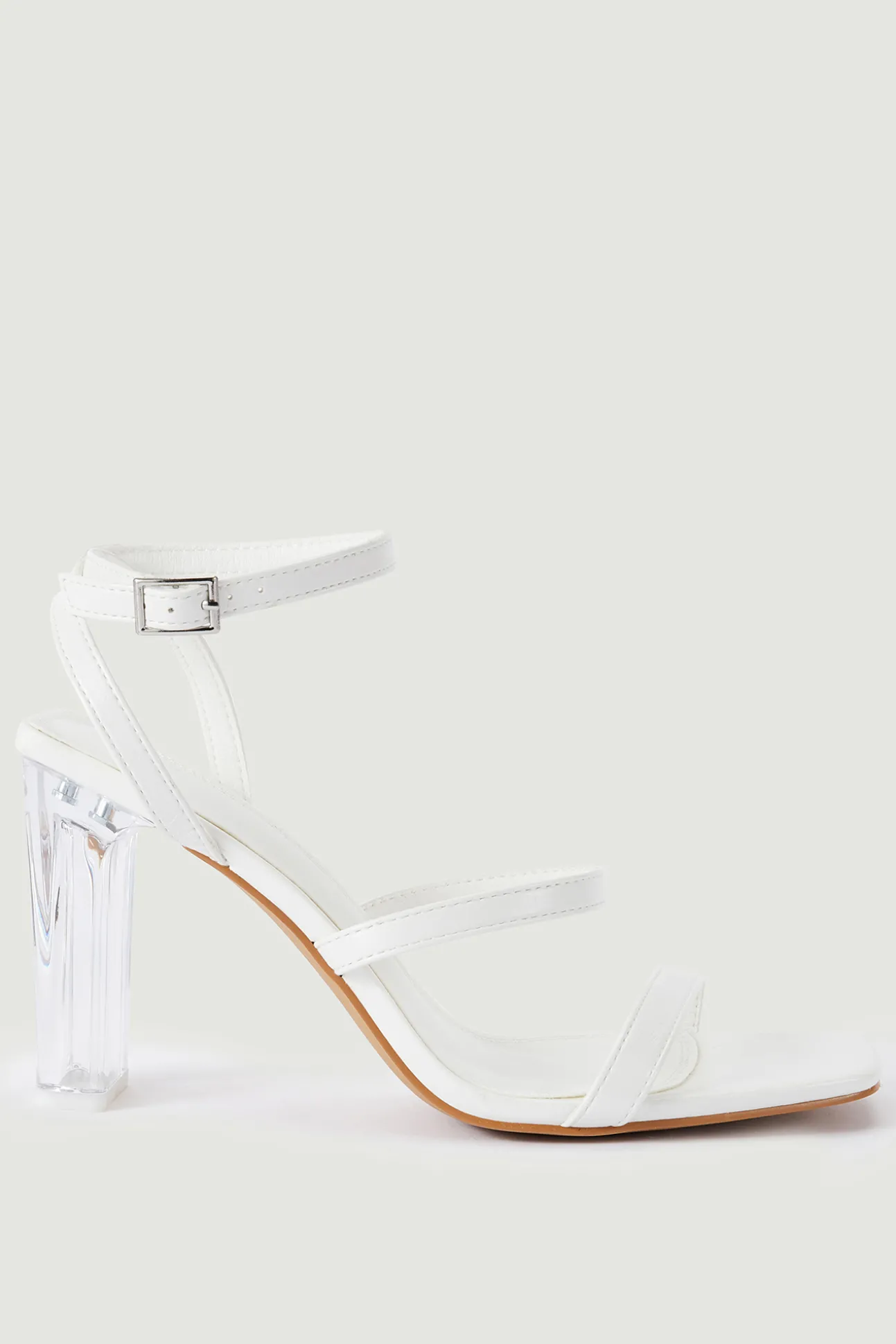 Sandalias De Tacon De Plexiglas