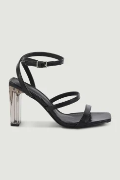 Sandalias De Tacon De Plexiglas