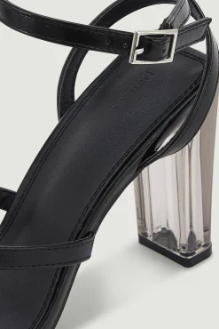 Sandalias De Tacon De Plexiglas