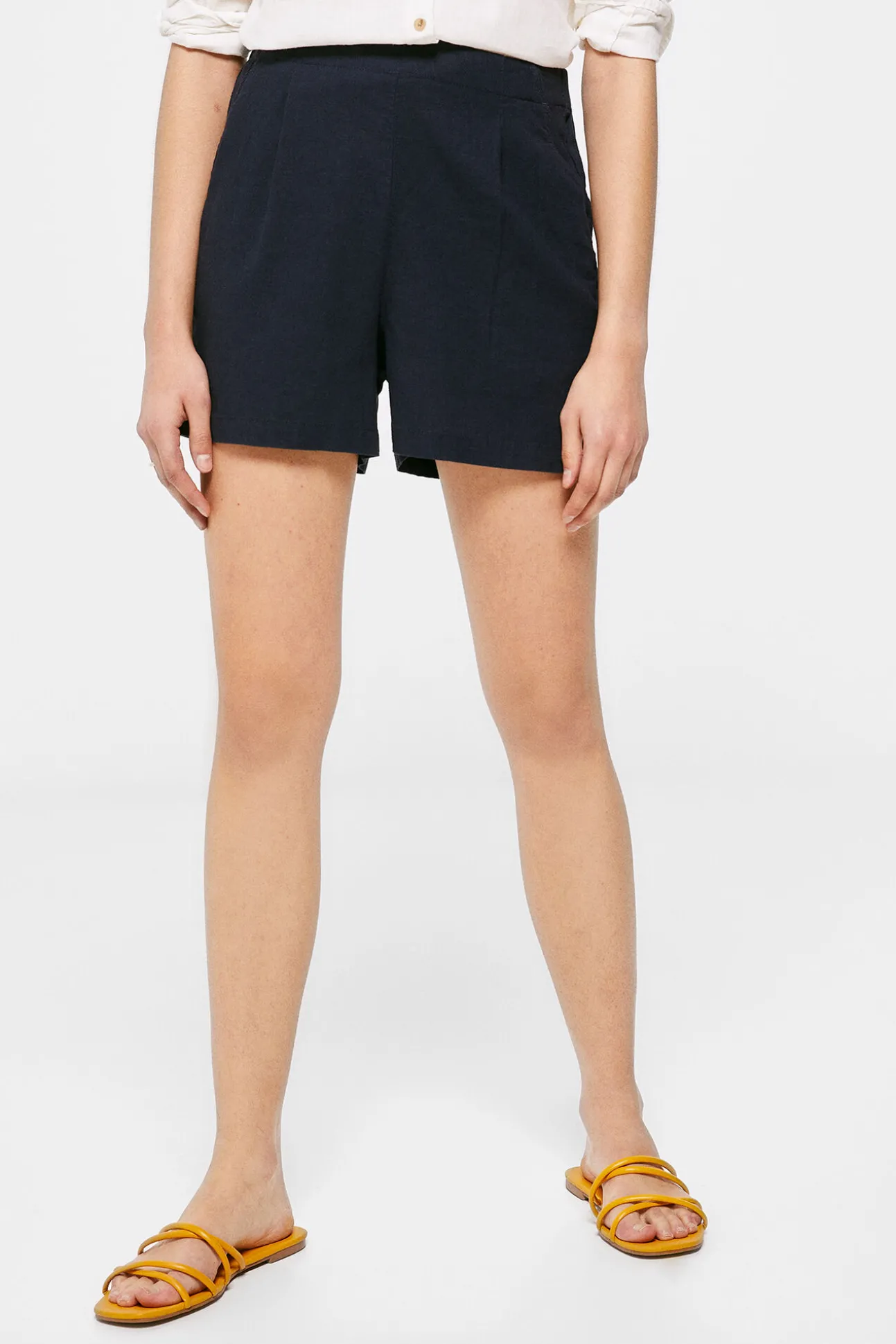 Short Liso Lino Viscosa