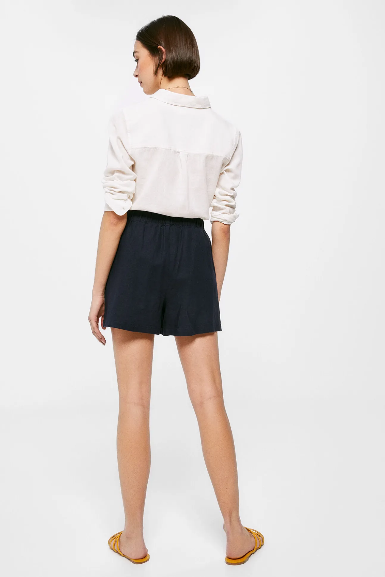 Short Liso Lino Viscosa