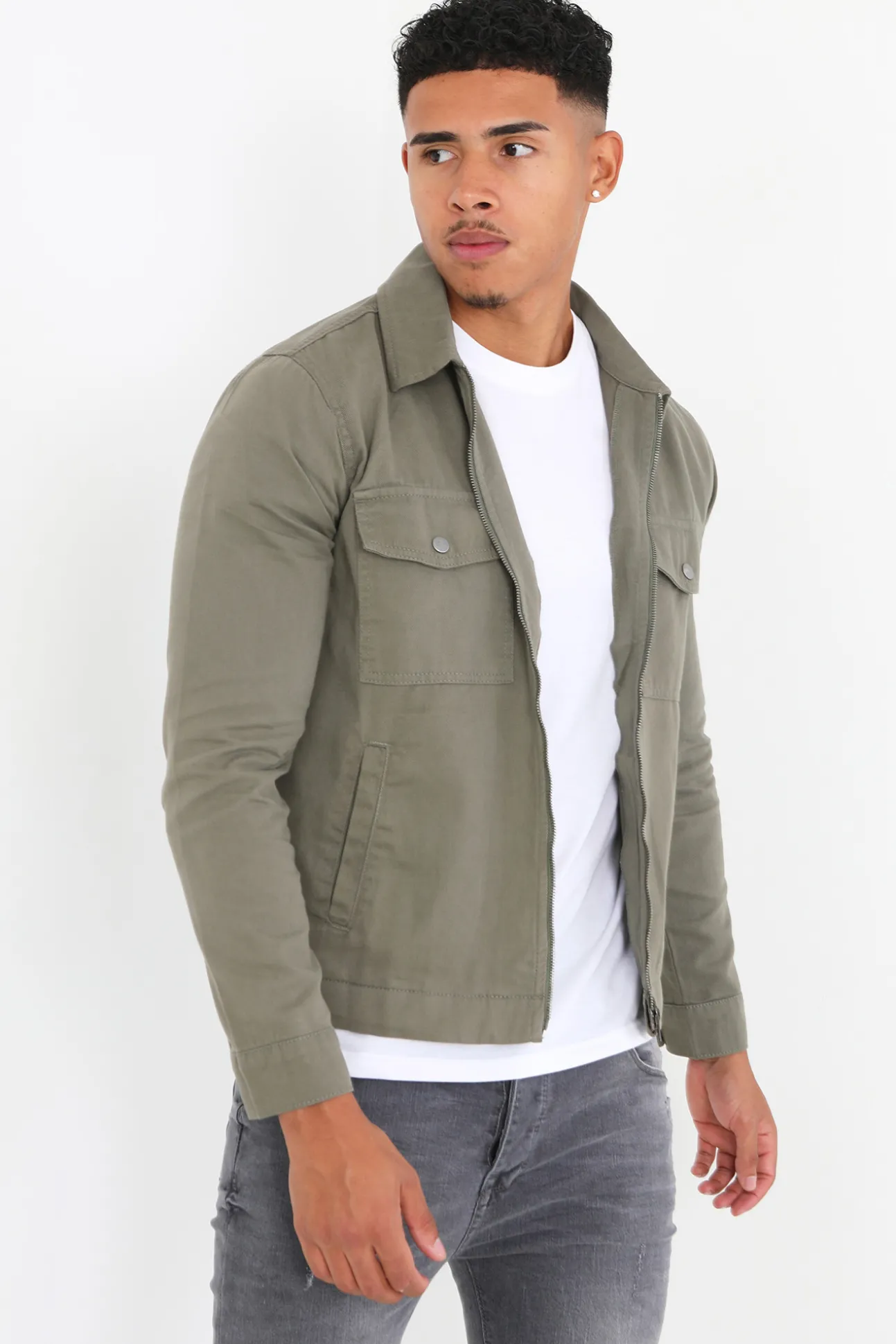 Sobrecamisa Con Cremallera Y Bolsillos