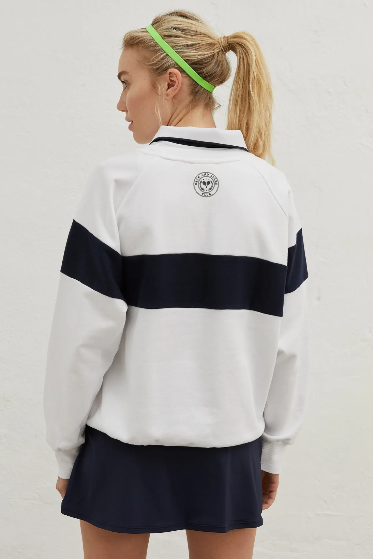Sudadera Blanca Algodon Cuello Felpa
