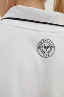 Sudadera Blanca Algodon Cuello Felpa