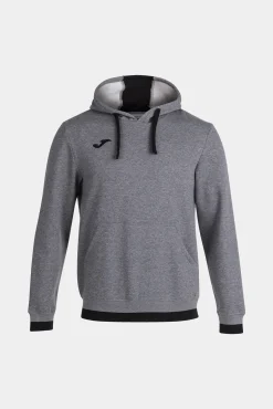 Sudadera Con Capucha Confort Gris Melange Negro