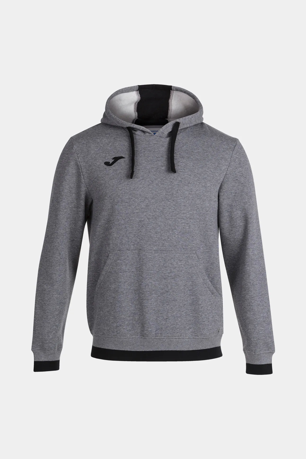 Sudadera Con Capucha Confort Gris Melange Negro