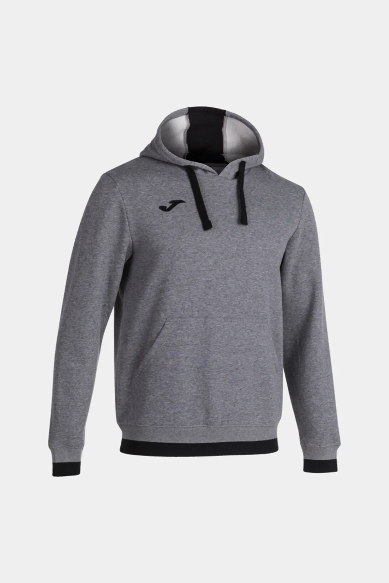 Sudadera Con Capucha Confort Gris Melange Negro