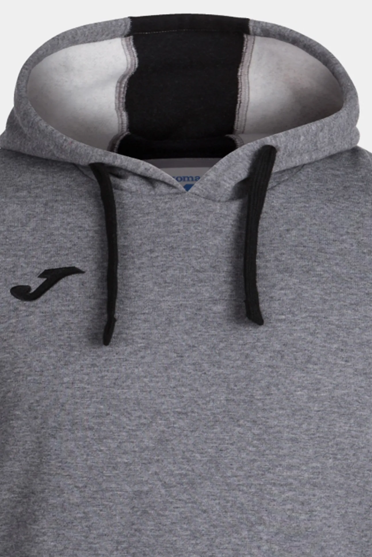 Sudadera Con Capucha Confort Gris Melange Negro