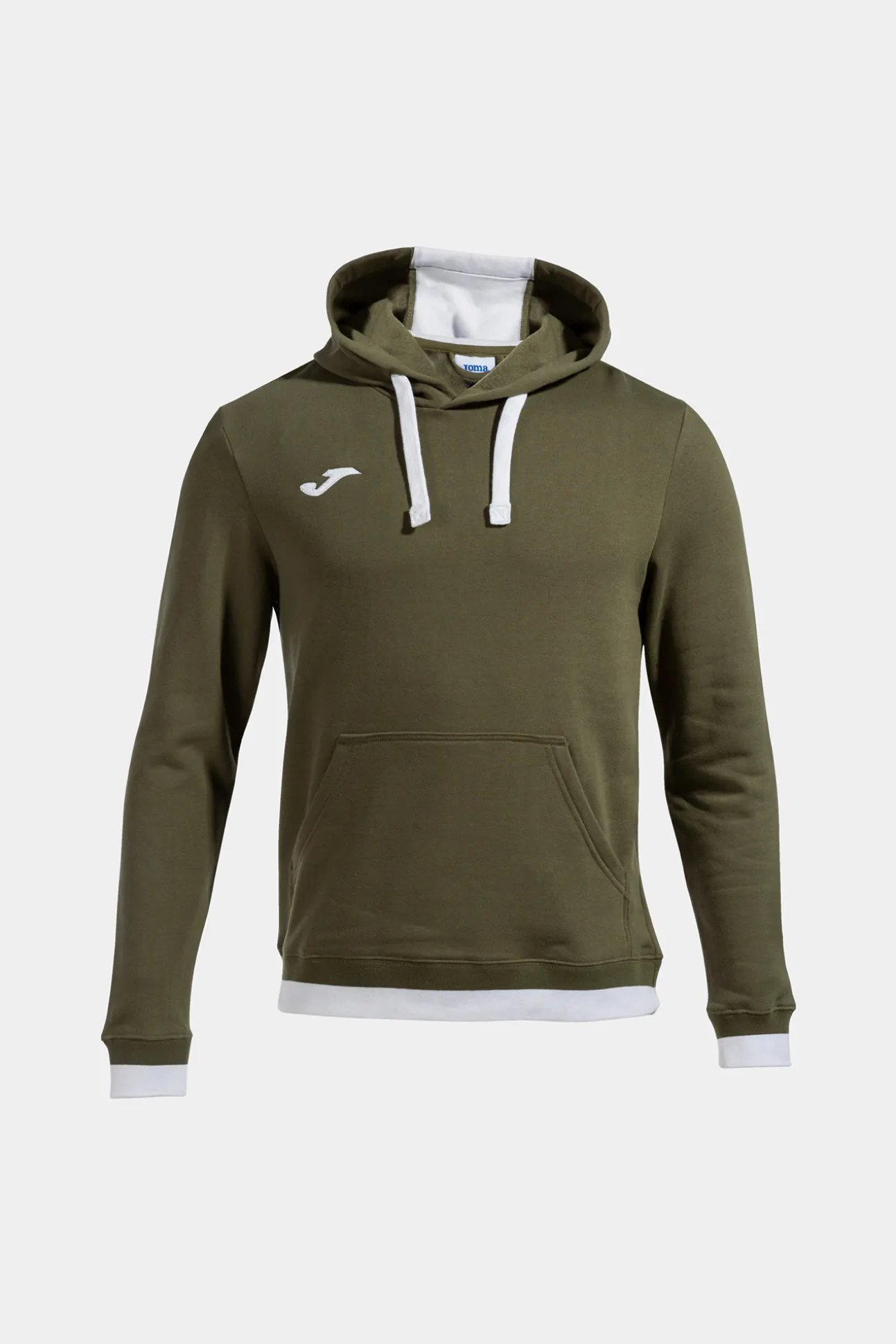 Sudadera Con Capucha Confort Caqui Blanco