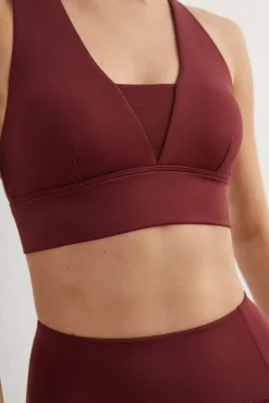 Sujetador Deportivo Granate 4D Stretch