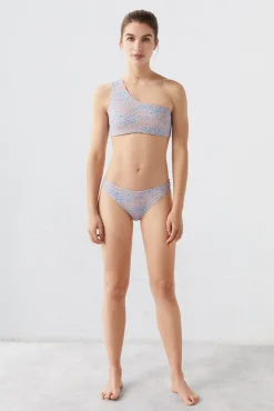 Top Bikini Asimetrico Estampado Quick Dry