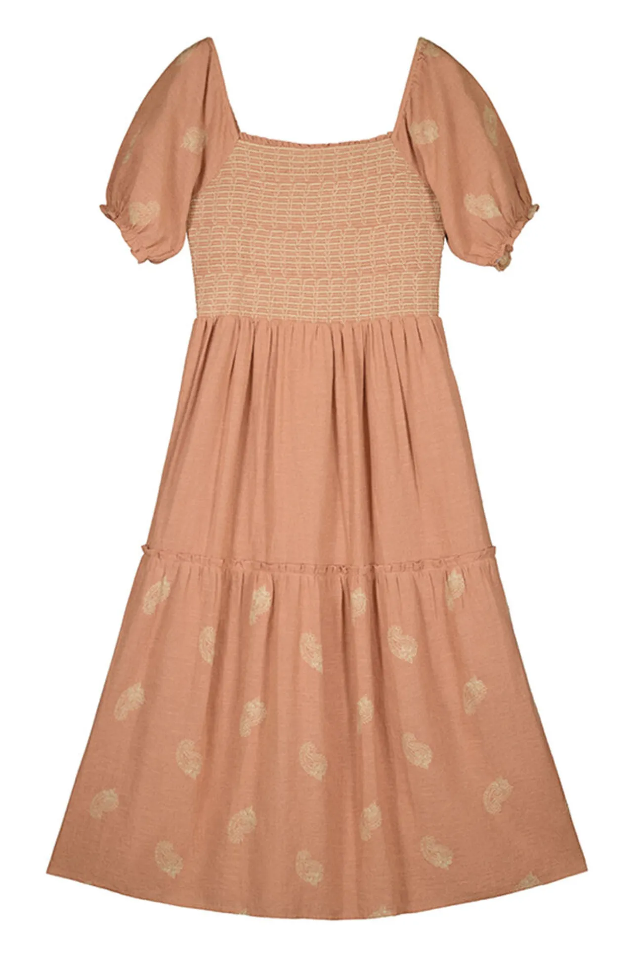 Vestido Bordado Manga Corta