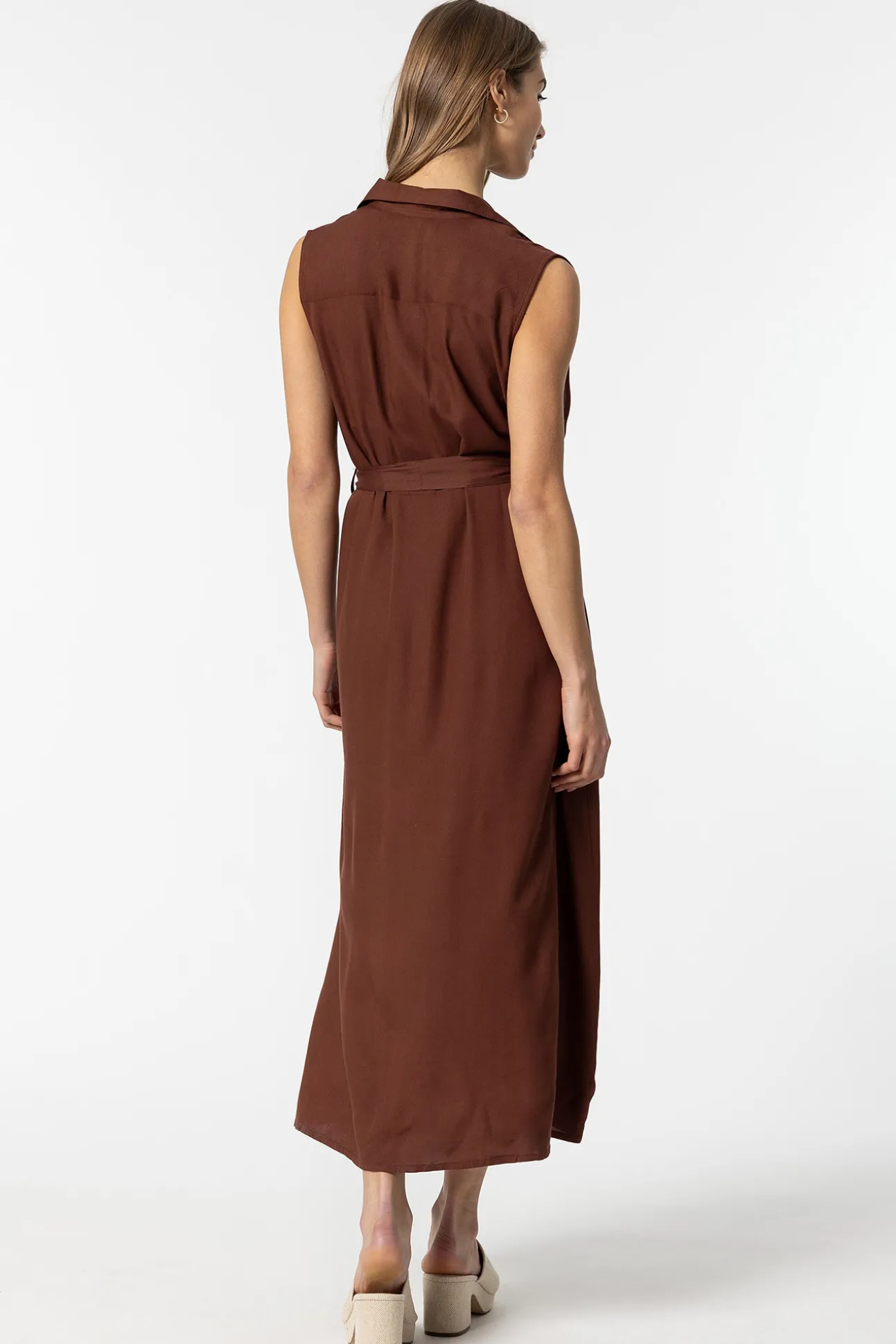 Vestido Camisero Con Cinturon
