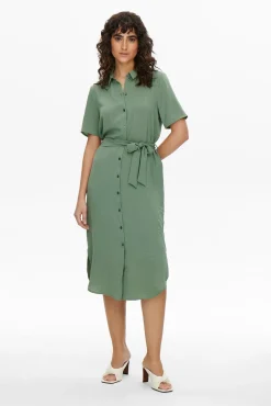 Vestido Camisero Manga Corta