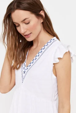 Vestido Corto Bordado