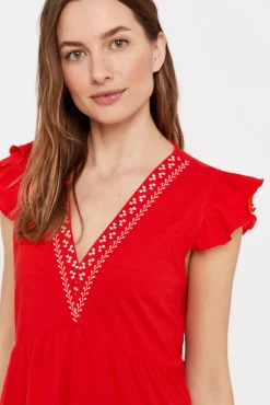 Vestido Corto Bordado