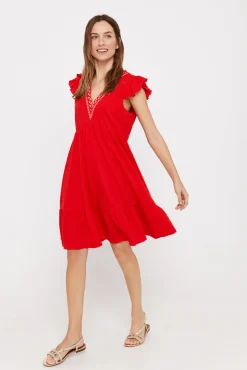 Vestido Corto Bordado