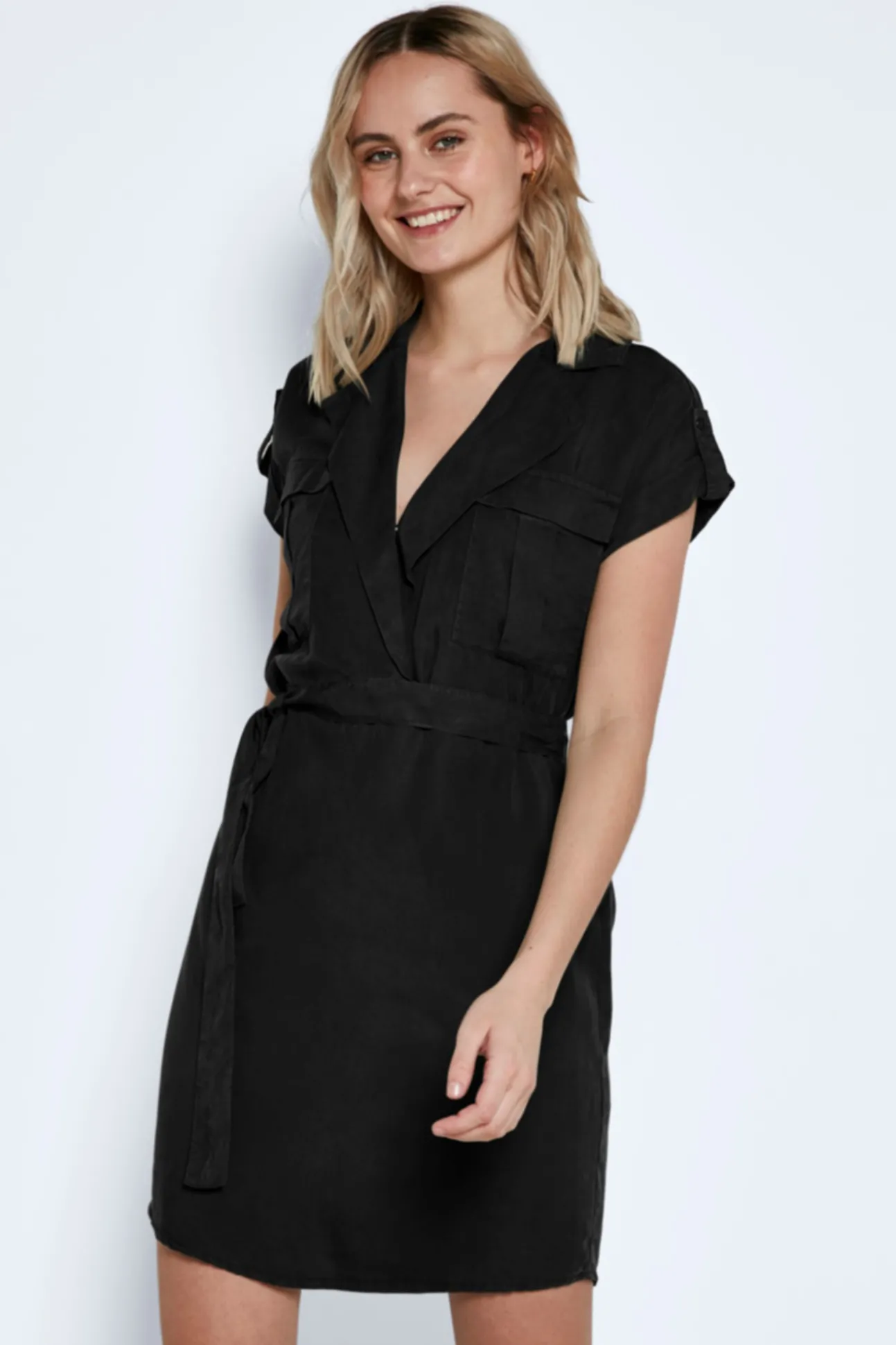 Vestido Corto Camisero Lyocell