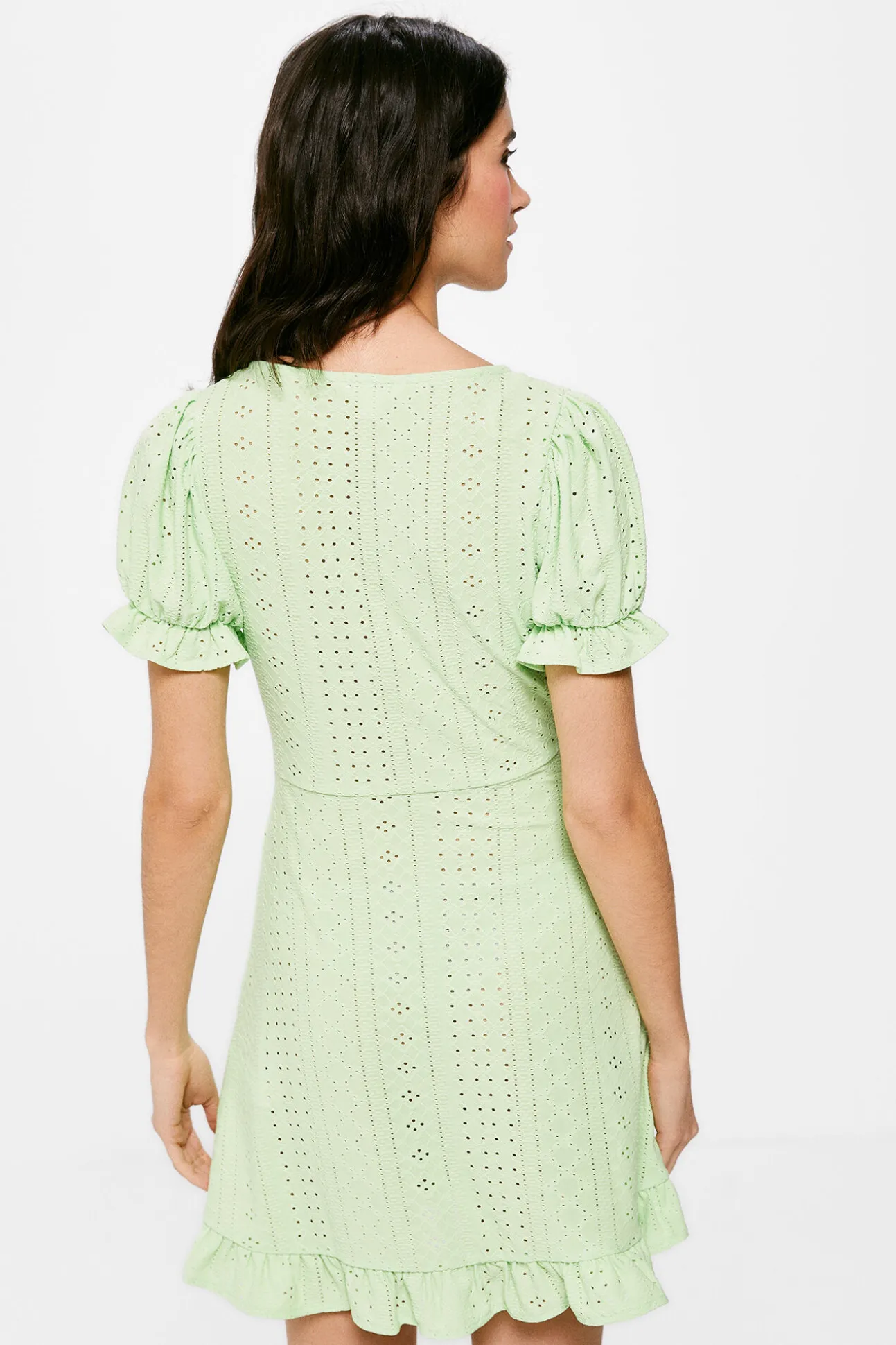 Vestido Corto Cruce Volantes