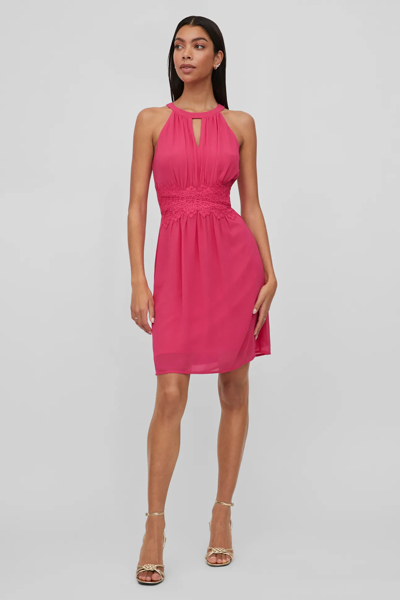 Vestido Corto Cuello Halter