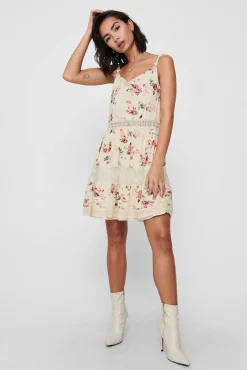 Vestido Corto Cuello Pico